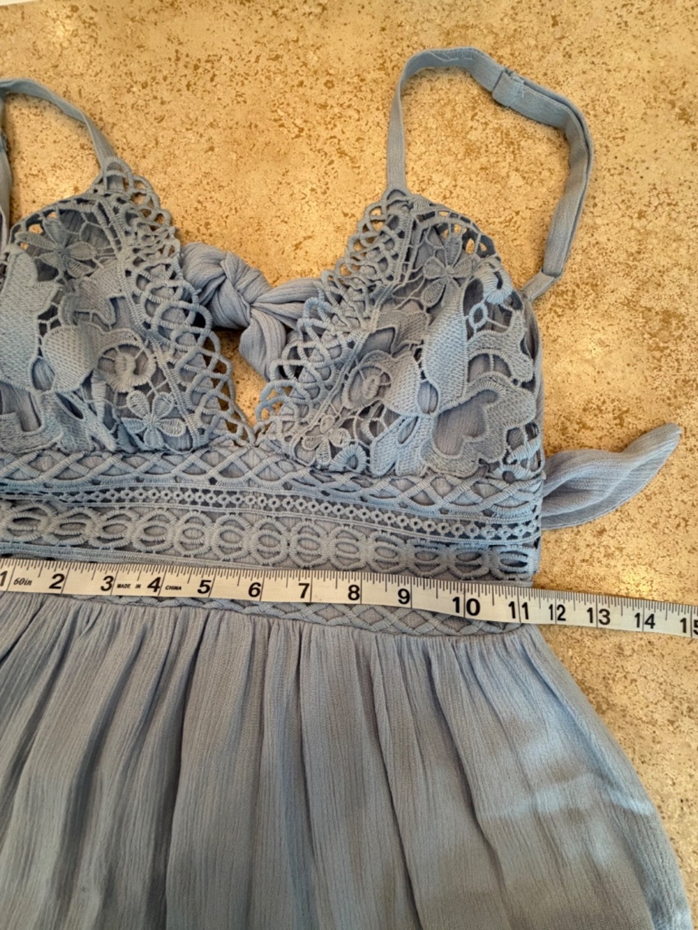 Windsor Let It Flow V-Neck Skater Dress in light blue Size Small - Picture 7 of 9
